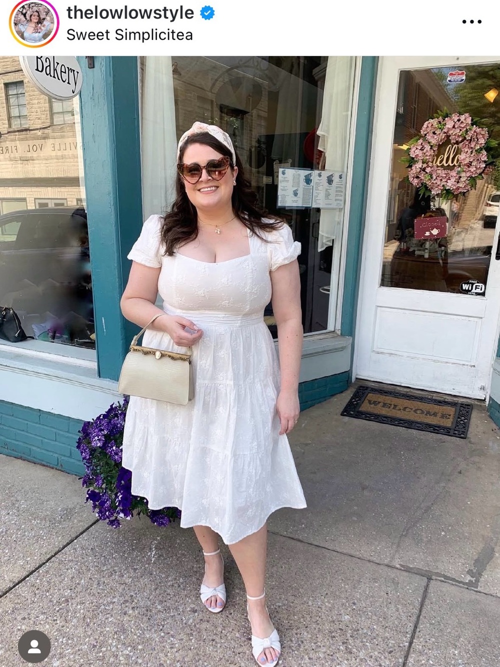 Gal Meets Glam | Violetta Dress  | White Tiered Square-Neck Midi Dress